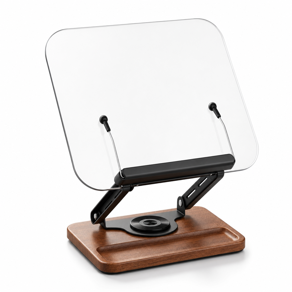 🏆 REA: 50% RABATT! 📢🖥️ Transparent akryl 360° roterande skrivbordsbokställ & surfplattahållare – ha böcker, surfplattor och recept lättillgängliga ✨