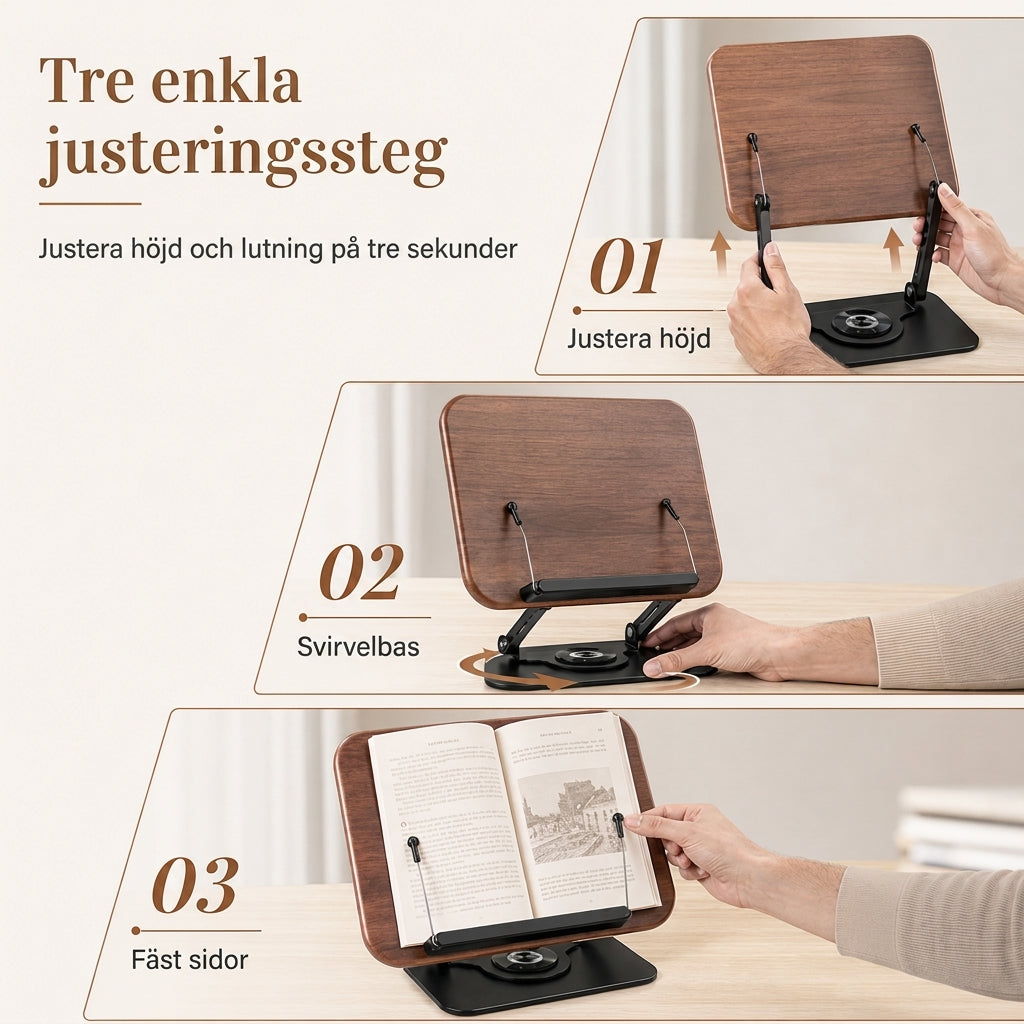 🏆 REA: 50% RABATT! 📢🖥️ Transparent akryl 360° roterande skrivbordsbokställ & surfplattahållare – ha böcker, surfplattor och recept lättillgängliga ✨