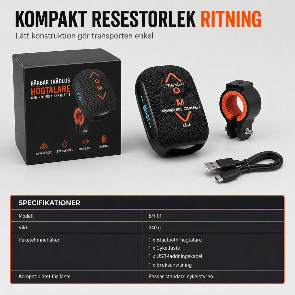 📢📢50 % RABATT!! ⏰ Bärbar Bluetooth-högtalare med kortplats, trådlös liten hemmahögtalare med bas för utomhusbruk