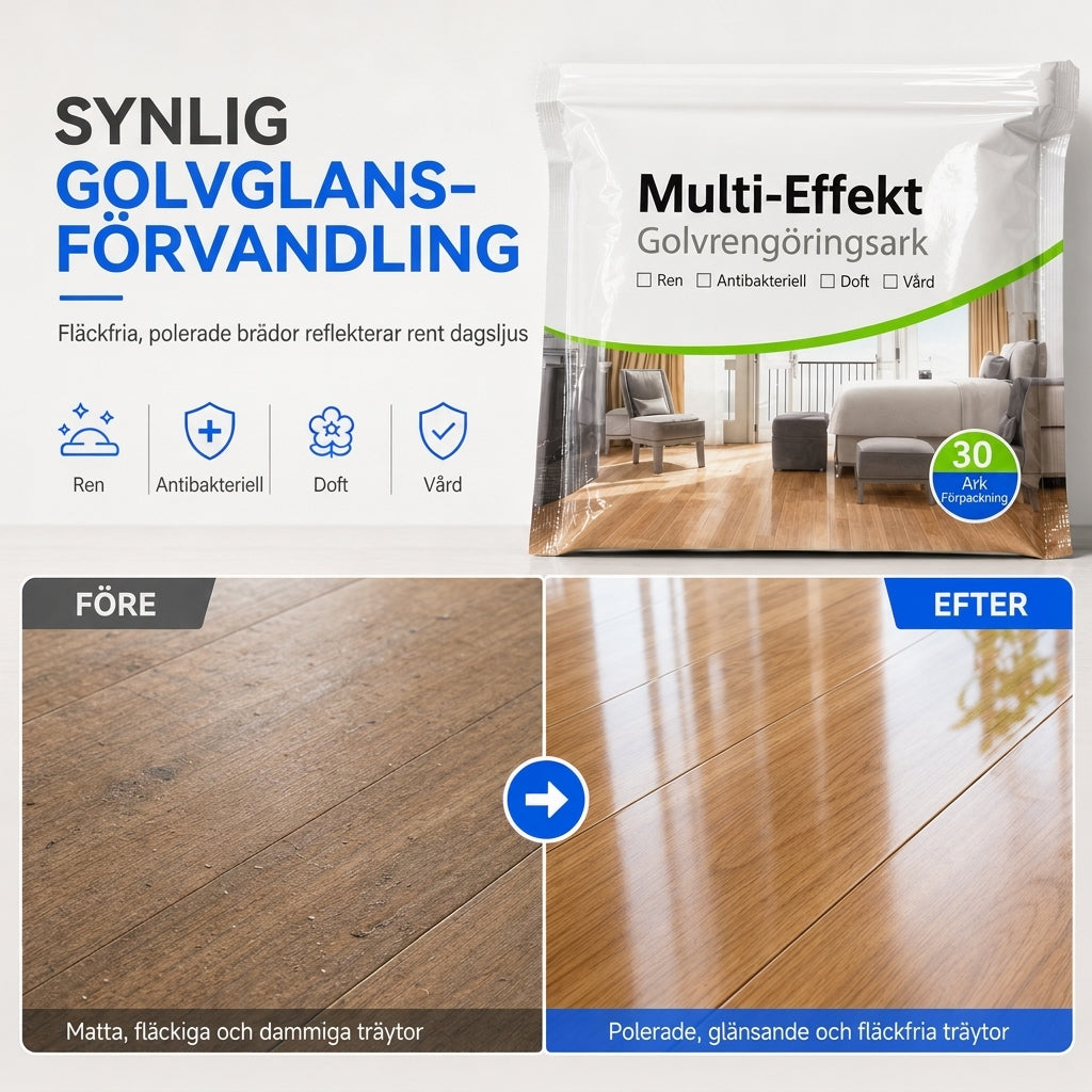 🔥 50% RABATT! 🧼 30 st golvrengöringsplåster – Effektiv fläckborttagning & uppljusning för alla golvtyper! ✨👌