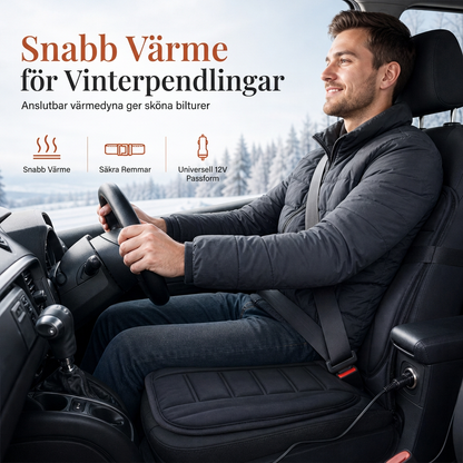📢📢 50% RABATT🚗 12V Uppvärmd bilkudde – Elektrisk vintsitsvärmare för bekväm körkomfort