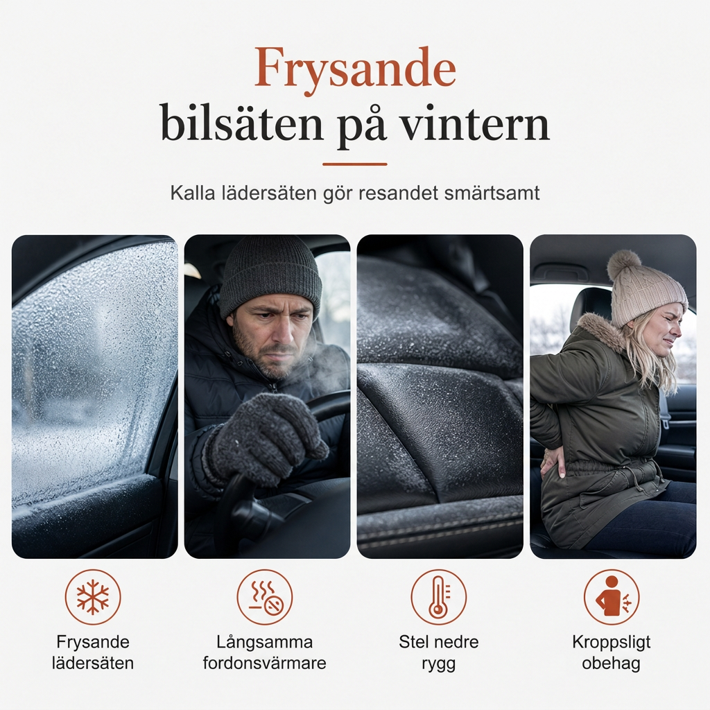 📢📢 50% RABATT🚗 12V Uppvärmd bilkudde – Elektrisk vintsitsvärmare för bekväm körkomfort
