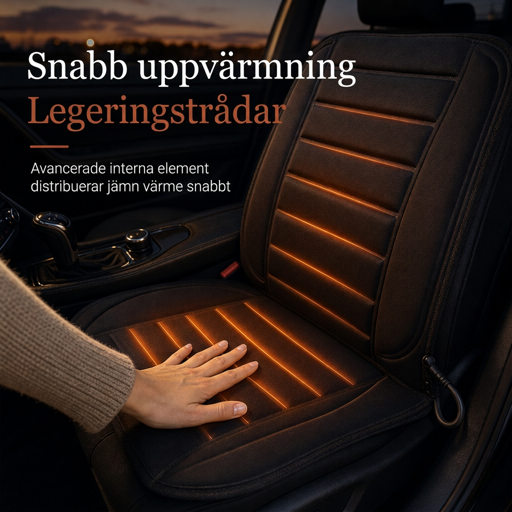 📢📢 50% RABATT🚗 12V Uppvärmd bilkudde – Elektrisk vintsitsvärmare för bekväm körkomfort
