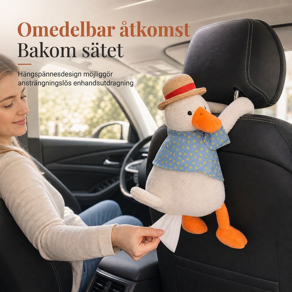 📢📢 49% RABATT 🧻Söt plyschanka biltofthållare – Hängande serietejp djurtofthållare för bilinteriör