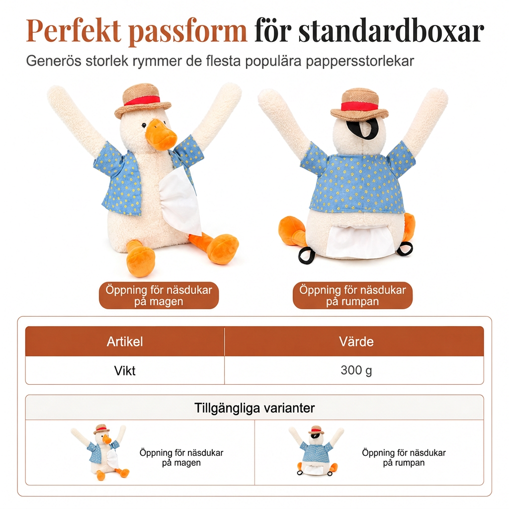 📢📢 49% RABATT 🧻Söt plyschanka biltofthållare – Hängande serietejp djurtofthållare för bilinteriör