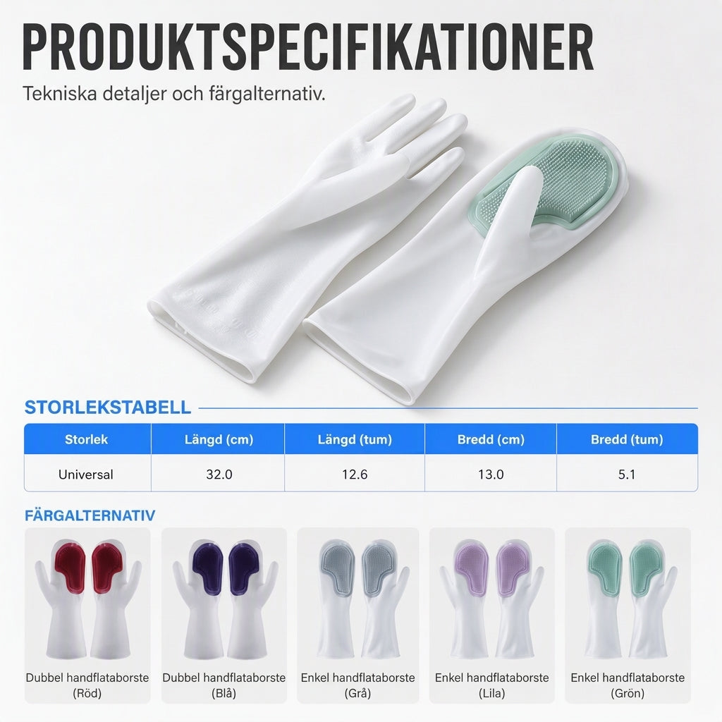 📢📢 50% rabatt!! ⏰ Multifunktionella vattentäta disk- och hushållsrengöringshandskar för köket 🧼
