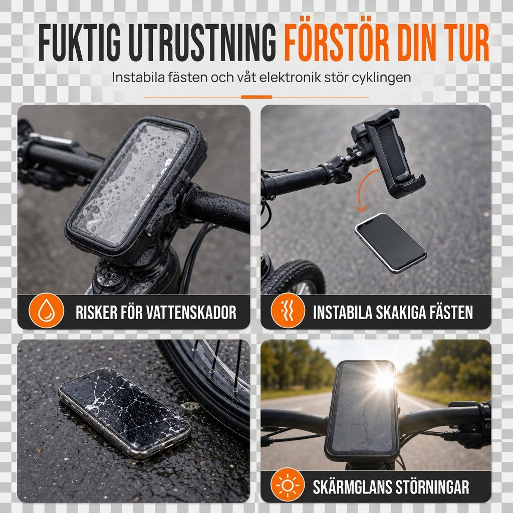 Vattentät cykelramväska för framtuben 🚲 med telefonhållare för mountainbikes och landsvägscyklar | 50 % rabatt